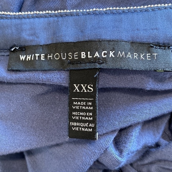 White House Black Market Ball Chain Tee Blue Long Sleeve XXS - Picture 10 of 13
